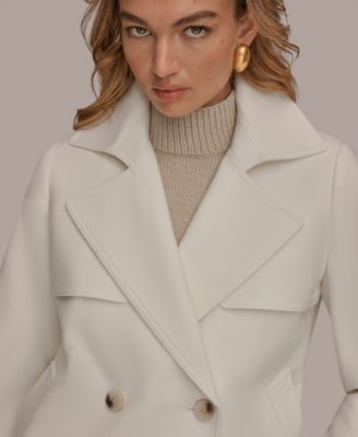 Women's Short Crepe Notch Collar Trench Coat