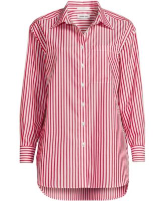 Women's Oversized No Iron Tunic with Statement Collar Shirt