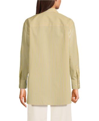 Women's Oversized No Iron Tunic with Statement Collar Shirt