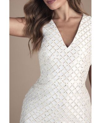 Women's Sleeveless Embellished Mini Dress