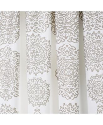 Stripe Medallion Light Filtering Window Curtain Panels Pair- Boho Curtains for Bedroom