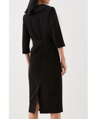 Petite Roll Neck Pencil Midi Dress
