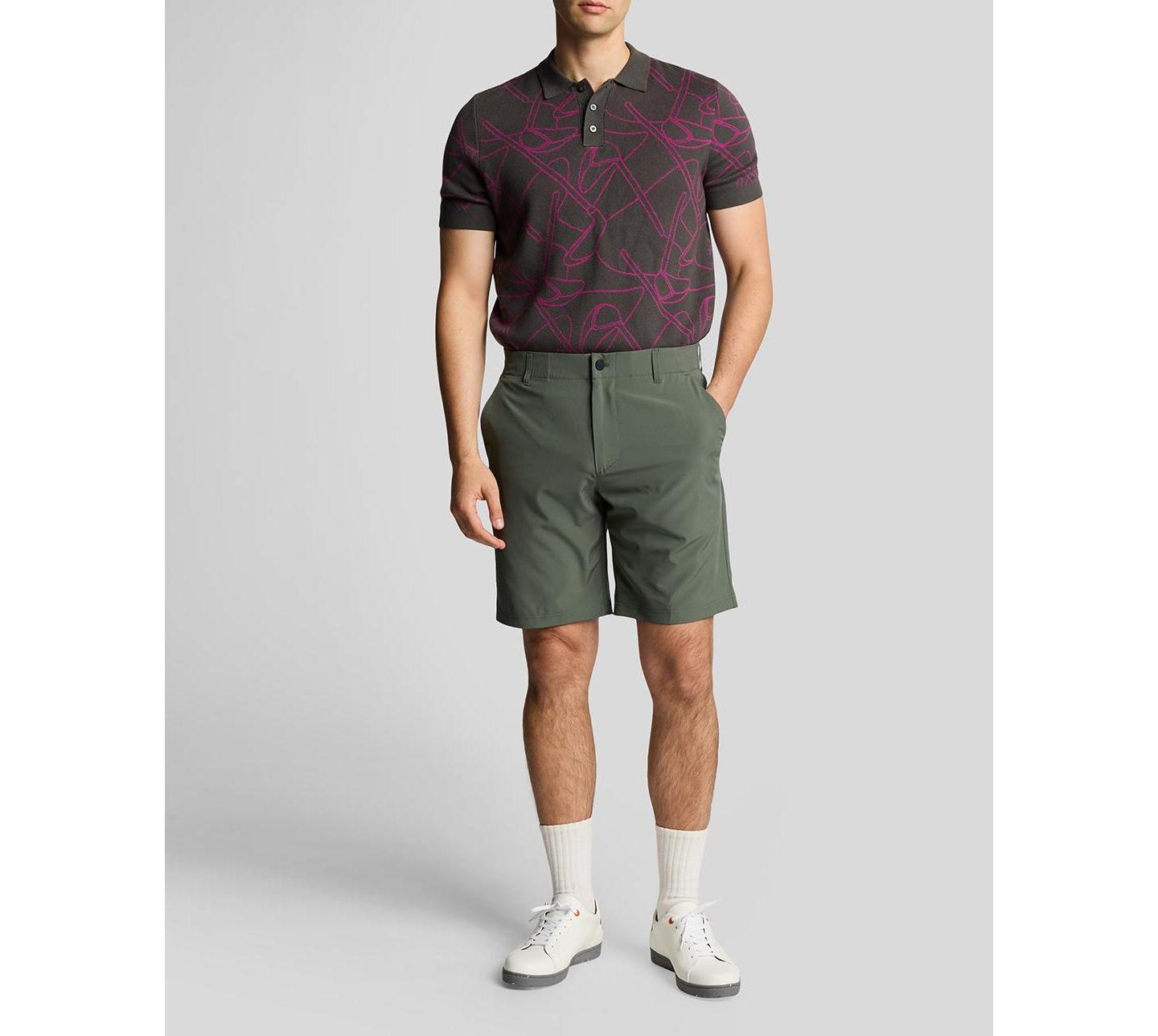 Мужские шорты Lyle & Scott 5 Pocket Golf Shorts, цвет: Зелёный — фото 6