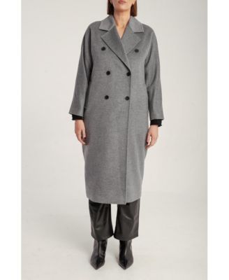 Women's Cashmere Double Breasted Long Coat