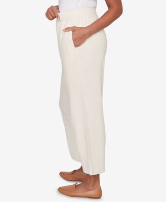 Women's  Natural Wonder Linen Elastic Waist Ankle Pant