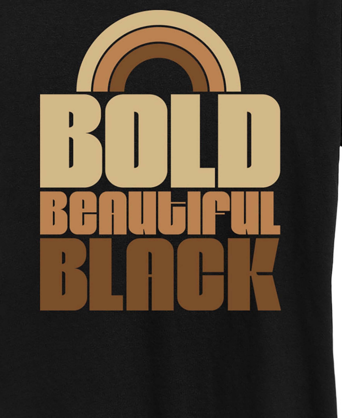 Hybrid Apparel Women's Instant Message Bold Beautiful Black Short Sleeve Graphic T-Shirt