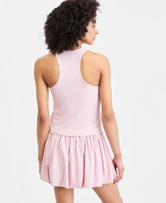 Women's Ribbed High-Neck Tank Top