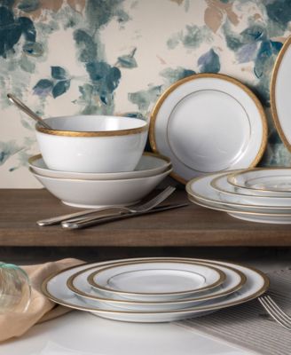 Charlotta Gold-Tone 30-Pc. Dinnerware Set, Service for 6