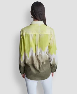 Women's Voile Ombre Long-Sleeve Shirt