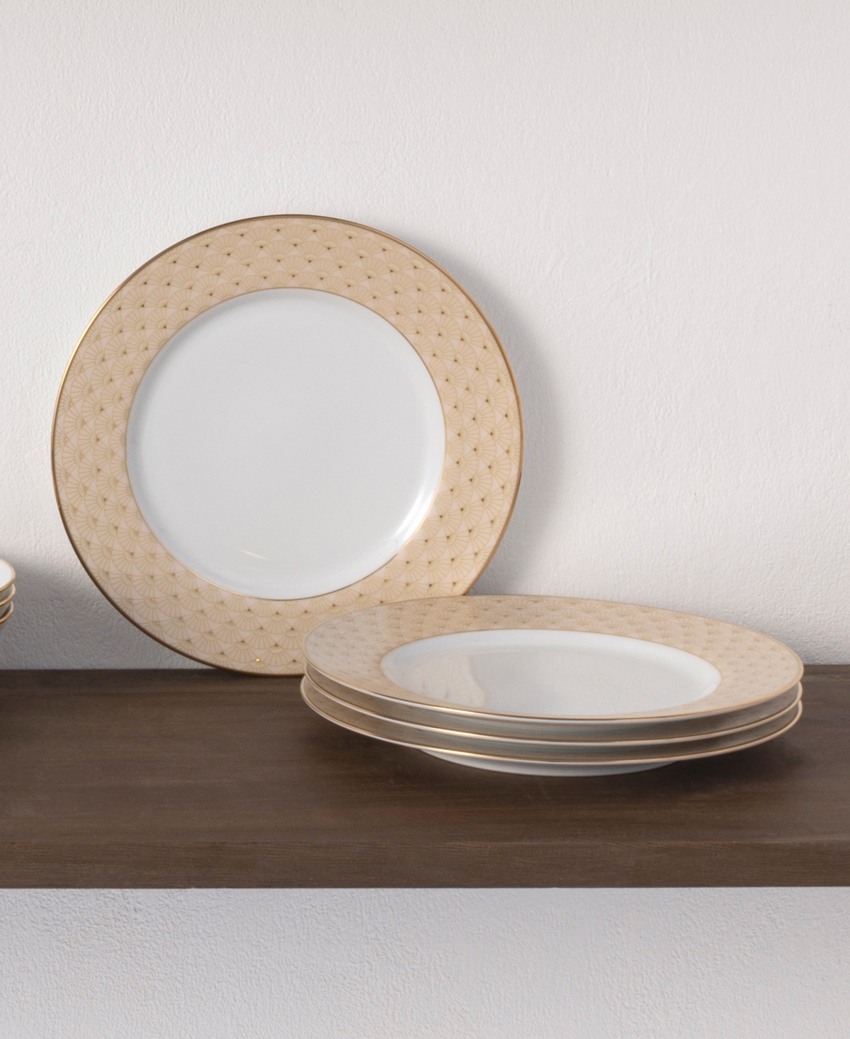 Noritake Trocadero Gold-Tone Salad Plates, Set of 4