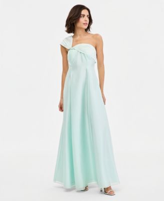 Donna Karan New York Women's Asymmetric-Neck One-Shoulder Gown - Macy's