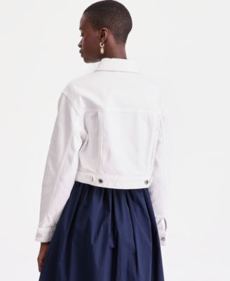 Women's Cropped Denim Trucker Jacket