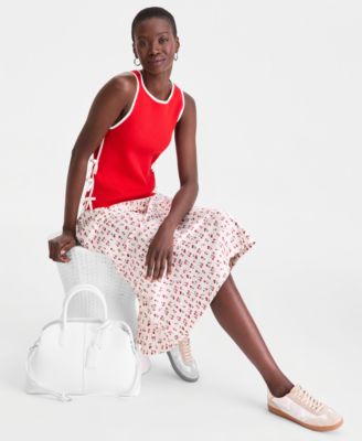 Women's Printed Midi Slip Skirt