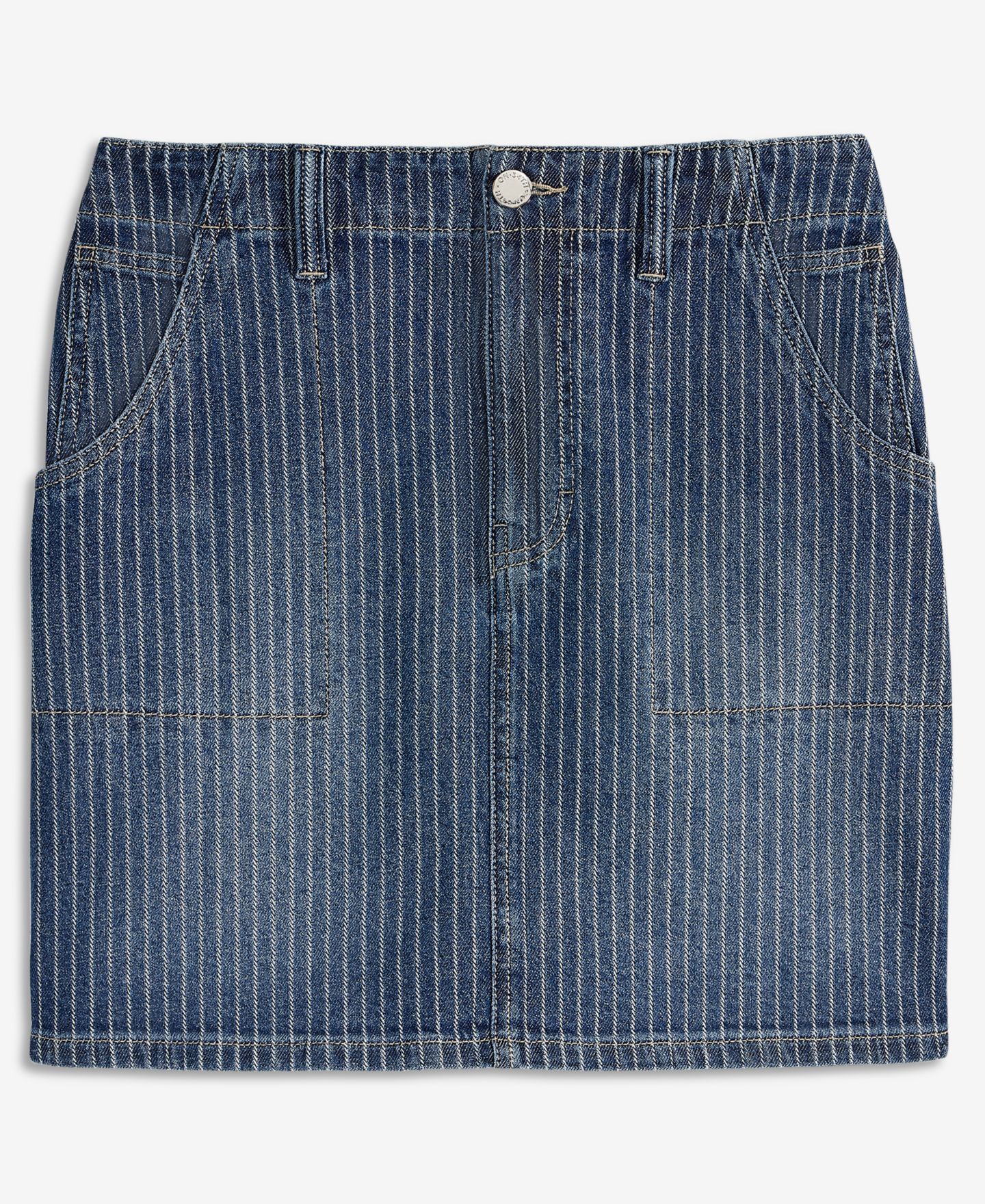 Женская юбка On 34th Striped Denim Mini, цвет: Варёный — фото 5