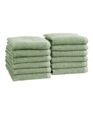Cotton Textured 12-Piece Washcloth Set