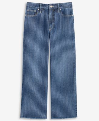 Women's Cropped Mid-Rise Relaxed Flared Jeans