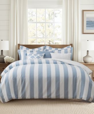 Cabana Stripe Embroidered Tassel Decorative Pillow, 14" x 18"