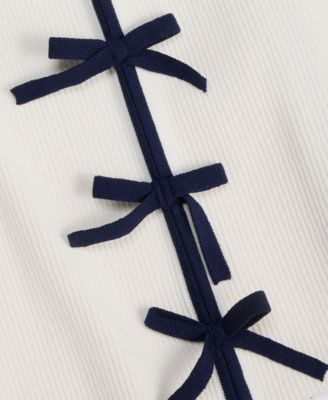 Women's Bow-Trim Sleeveless Sweater Tank Top