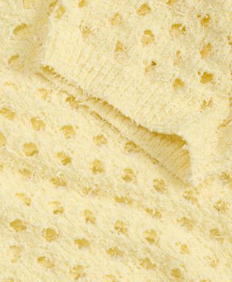 Women's Open-Stitch Short-Sleeve Sweater