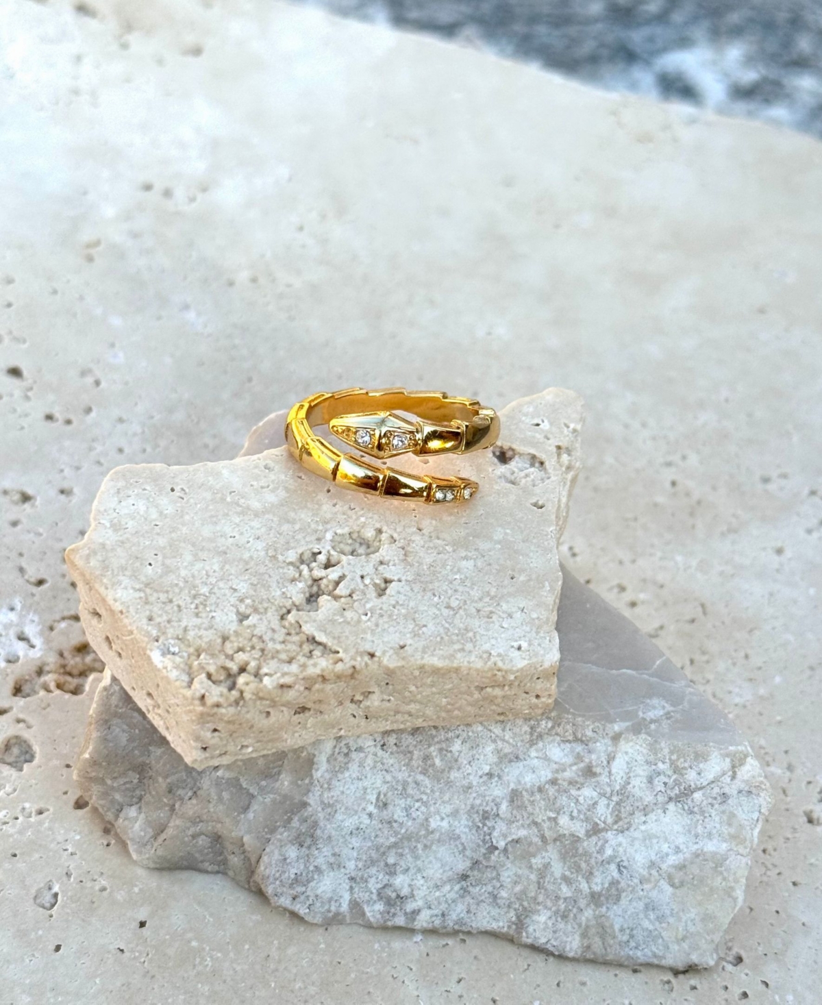 Adornia Gold Snake Wrap Ring