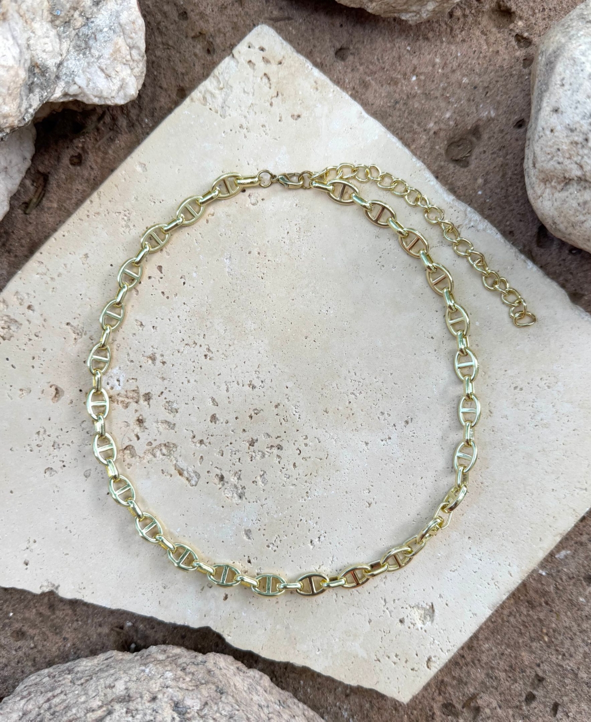 Adornia Gold Mariner Link Chain Necklace