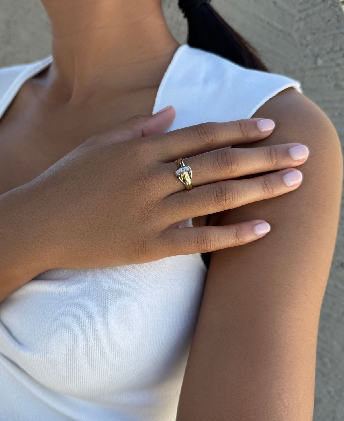 Adornia Gold Buckle Band Ring