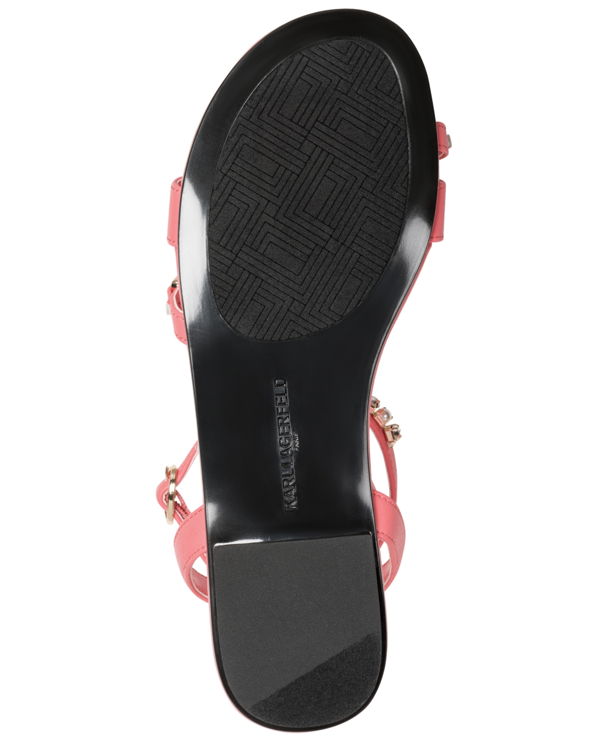 Karl Lagerfeld Paris Women's Christiano Ankle Strap Flat Sandals