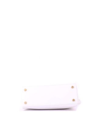 Kelly 25 Handbag White Swift with Gold Hardware
