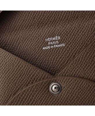 Pre-Owned HERMES Calvi Duo Card Holder Epsom