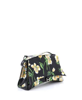 Large Crush Sling Shoulder Bag Printed Leather
