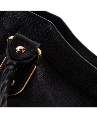 Medium City Classic Metallic Edge Bag Leather