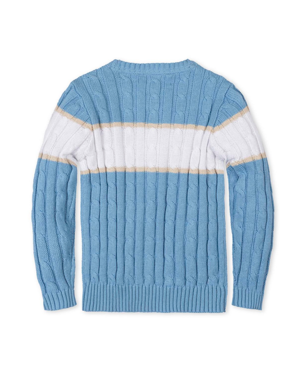 Hope & Henry Boys Organic Cable Crewneck Pullover Sweater