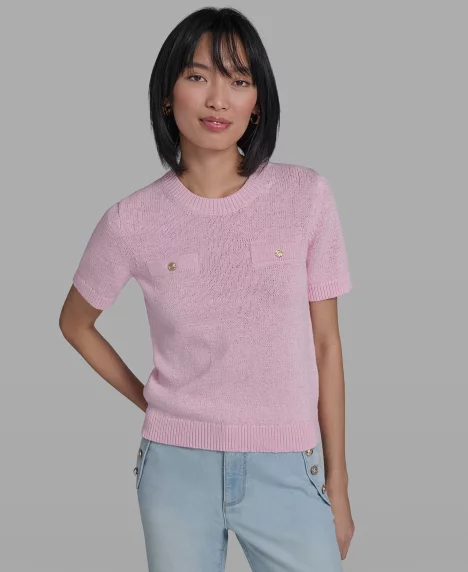 Petite Crewneck Sweater - Ballet Slipper