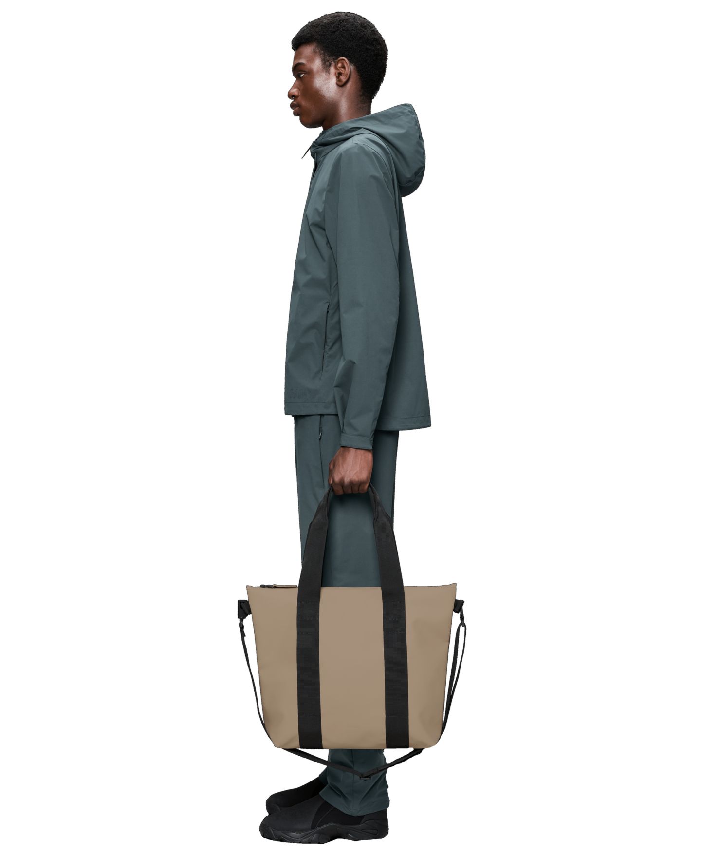 Мужская сумка Rains Waterproof Tote Bag Mini, цвет: Бежевый — фото 3