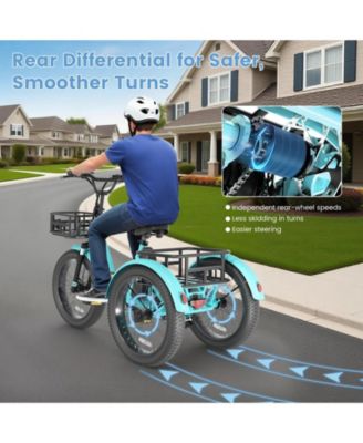 TK1 500W Folding Electric Tricycle for Adults, 20" x 3.0" Wheel