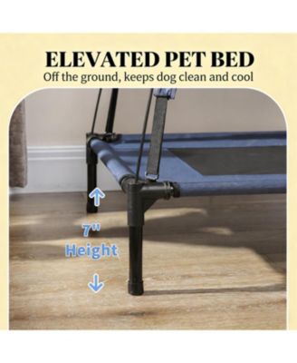 Portable Elevated Dog Cot - Cooling Pet Bed with Breathable Mesh