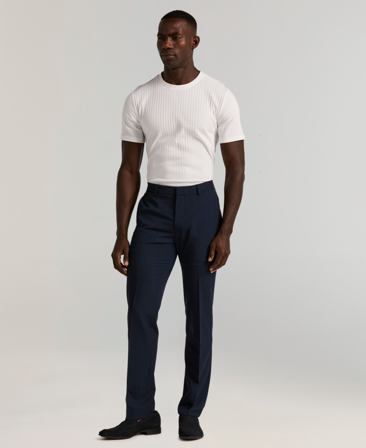 Perry Ellis Portfolio Men's Slim-Fit Flat Front Dress Pants