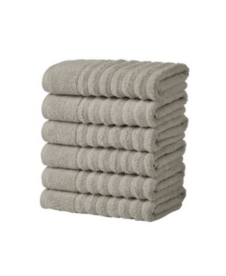 Luxury Combed Cotton Hand Towel Set, 6-Piece