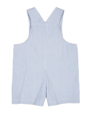 Baby Boy Seersucker Shortall With Airplane
