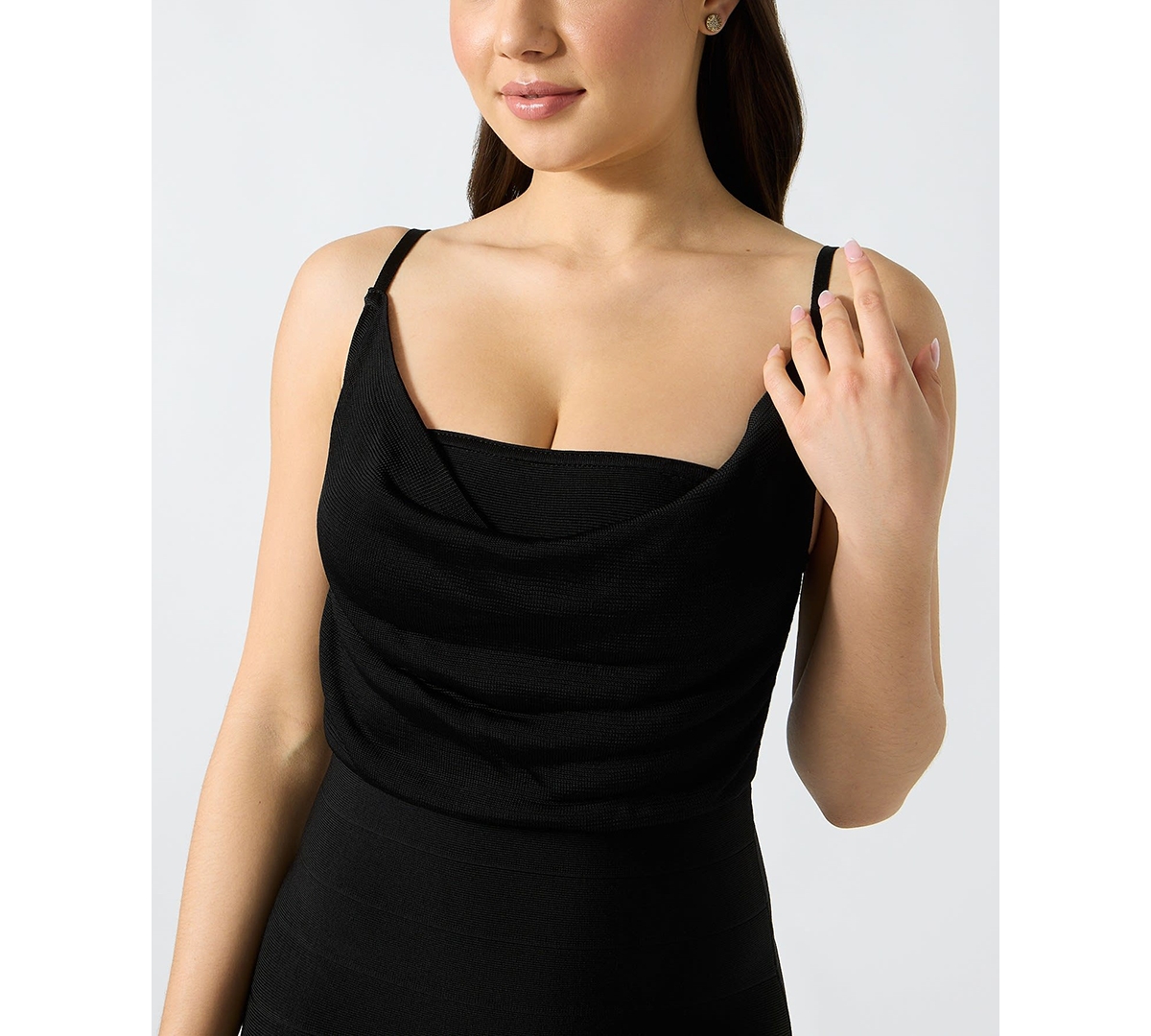 Guess Juniors' Arisa Sleeveless Cowl Neck Bandage Dress