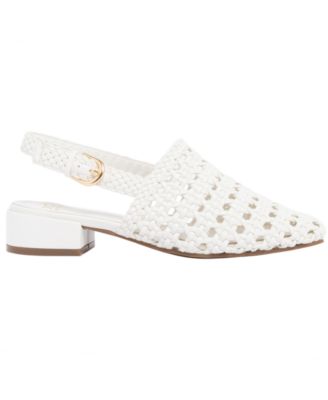 Women's Mateson Woven Block Heel Slingback Flats