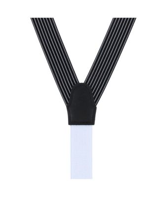 Men's Voltaire Chalk Stripe Elastic Formal End Suspenders