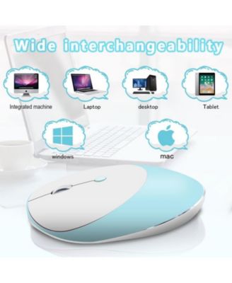 Tri-Mode Silent Wireless Mouse: Bluetooth 5.0/3.0 + 2.4G, 3-Speed DPI, for Office/Study, Slim & Easy-to-Use for Professionals/Students