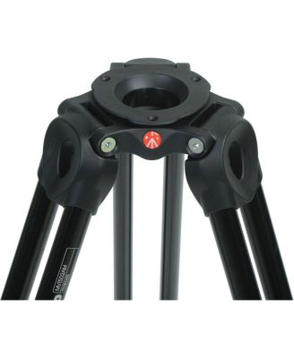 3-Section Aluminum Telescopic Twin Leg Video Tripod with Mid-Level Spreader