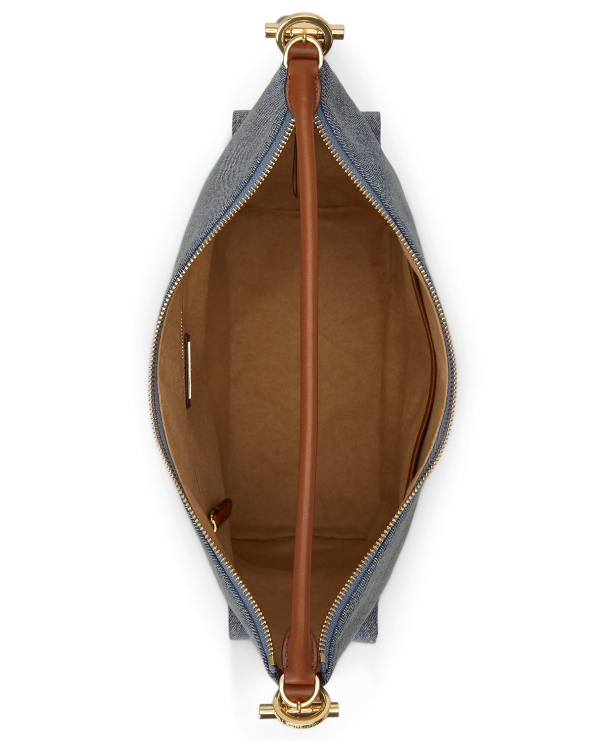 Lauren Ralph Lauren Washed Denim Medium Blaike Shoulder Bag