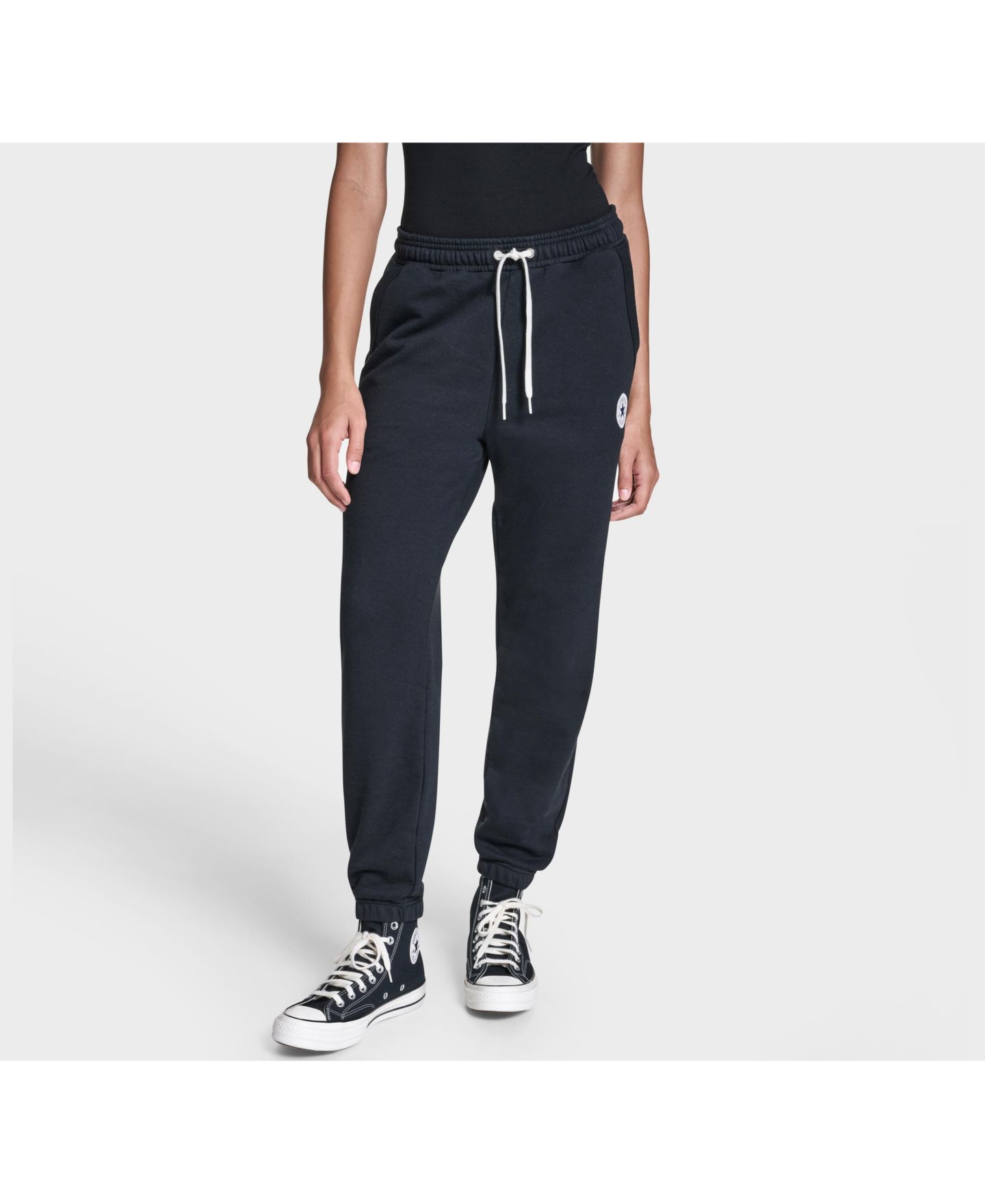 Женские брюки Converse Retro Chuck Taylor Patch, цвет: Чёрный — фото 1