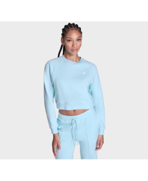 Женская толстовка Converse Star Chevron Cropped Crewneck, цвет: Rained Out