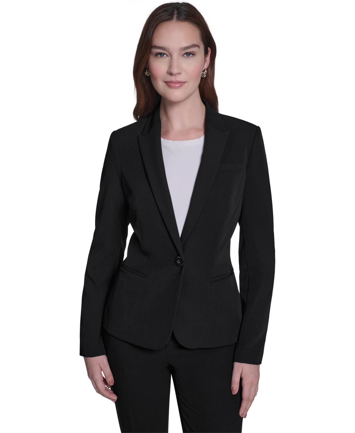 Tommy Hilfiger Women's One-Button Blazer - Black
