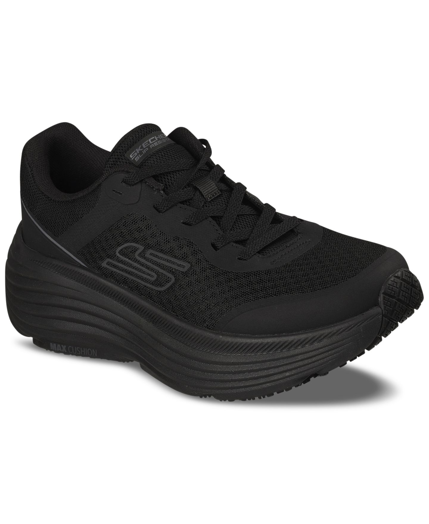 Женские кроссовки Skechers Work Slip-Resistant Max Cushioning Endeavour Casual Wide Width, цвет: Чёрный — фото 1