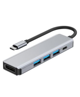 USB C Hub 5 in 1, with 8K60Hz DisplayPort, 3 USB 2.0 Ports Adapter,for MacBook/HP/Dell, Ideal forHome Office